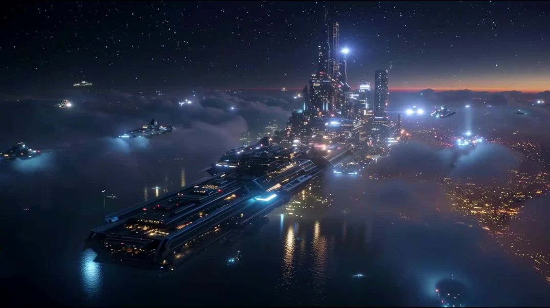 Future City at Night 2250 _ 4K _ AI Film - AI Generated