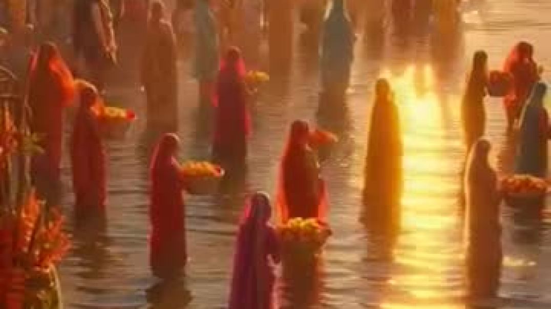 सूर्य देव को अर्घ्य देने का सबसे पवित्र पल _ Chhath Puja 2025 _ _shorts _chhathpuja _in(3