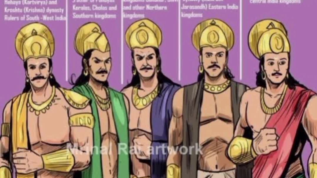 ⁣5 sons of yayati & ancient Indian kingdom