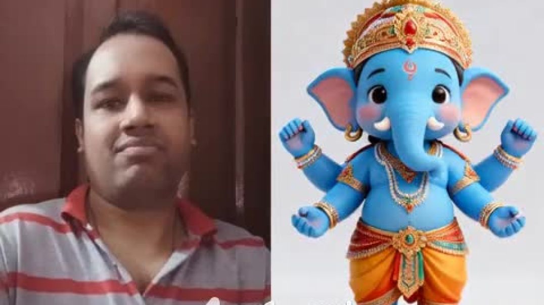 ⁣ravi prakash hug with ganesha(360P)