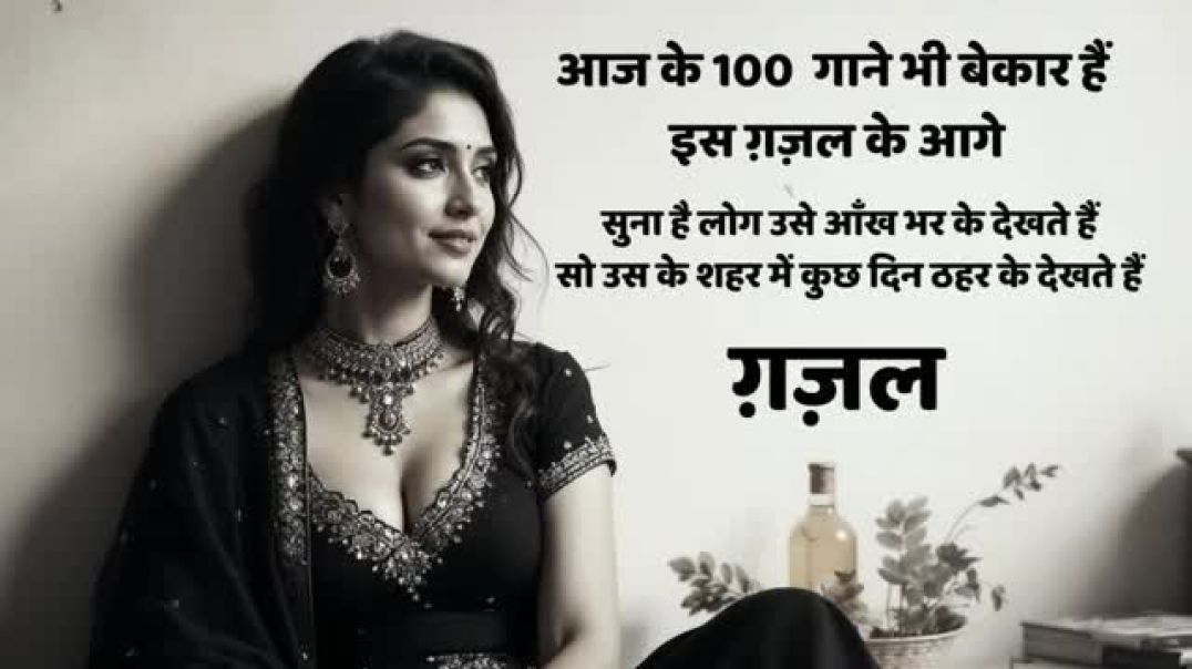 सुना_है_लोग_उसे_आँख_भर_के_देखते_हैं__सो_उस_के_शहर_में_कुछ_दिन_ठहर_के_देखते_हैं_#ghazal_#sadghazal(360p