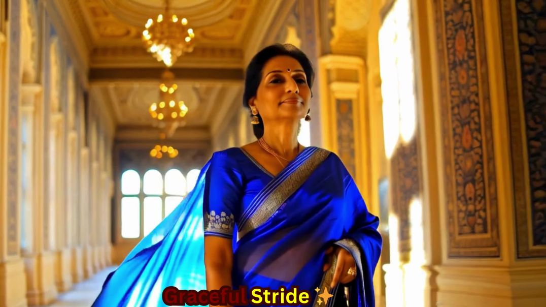 She Walks with Timeless Elegance ✨💃 #gracefulaging