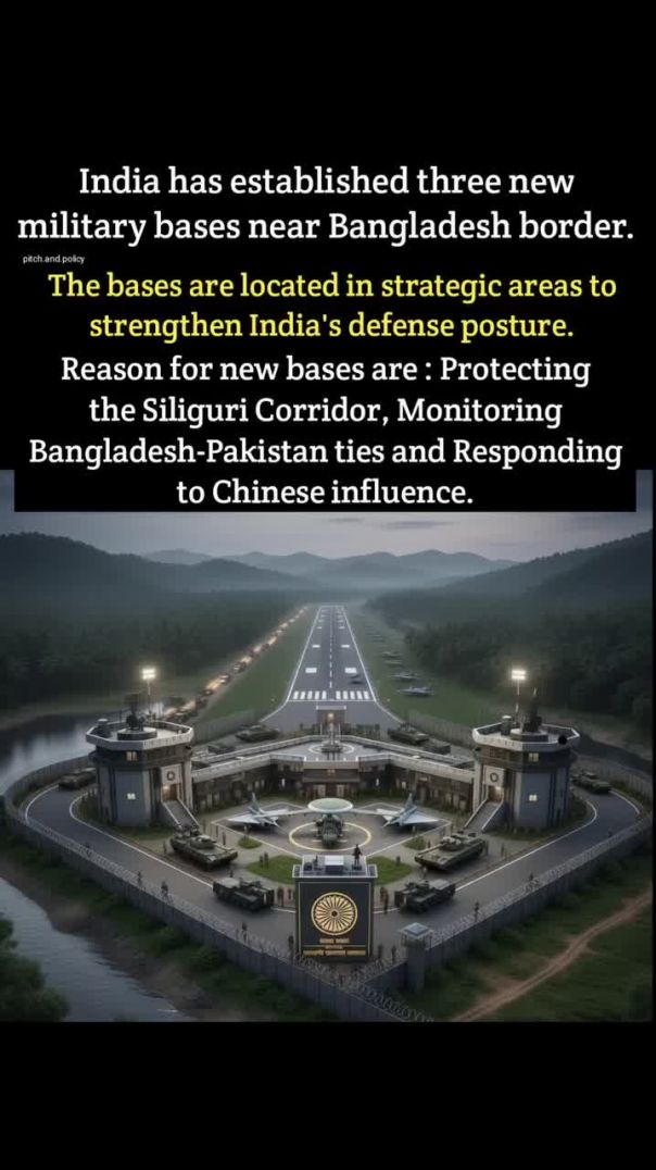 India has established three new military bases near Bangladesh border