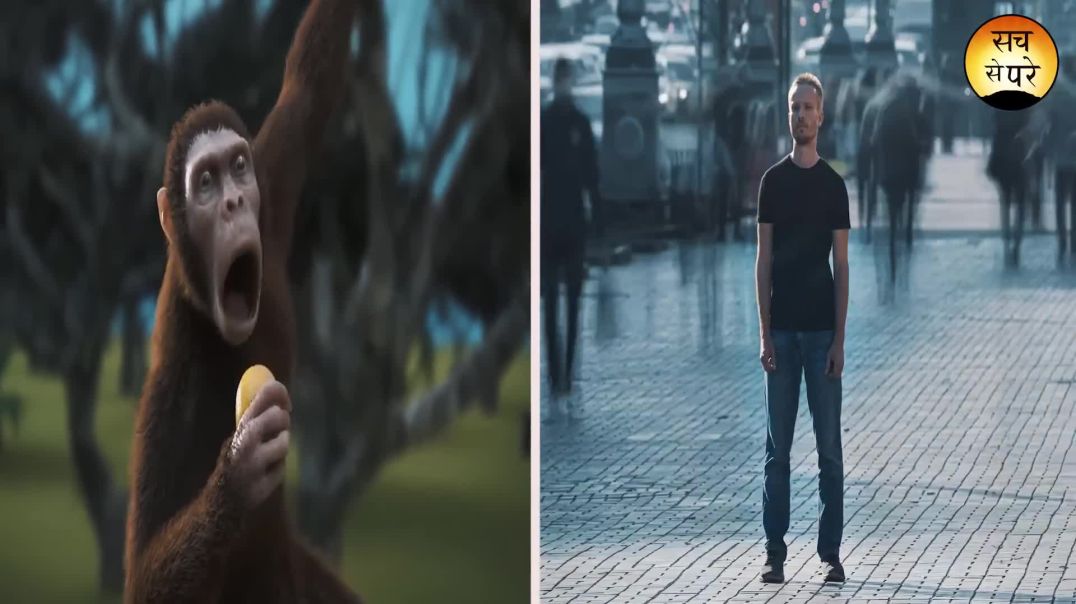 ⁣हम बंदर से इंसान बने तो बाकी बंदर इंसान क्यों नहीं बने_ Why have not all monk_Full-HD