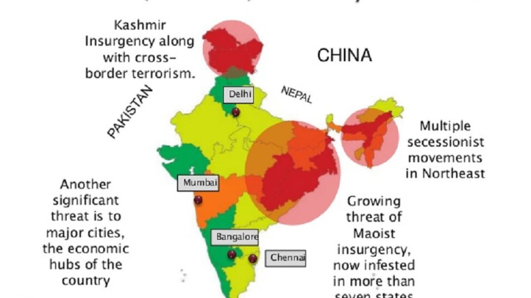 ⁣India's security threats