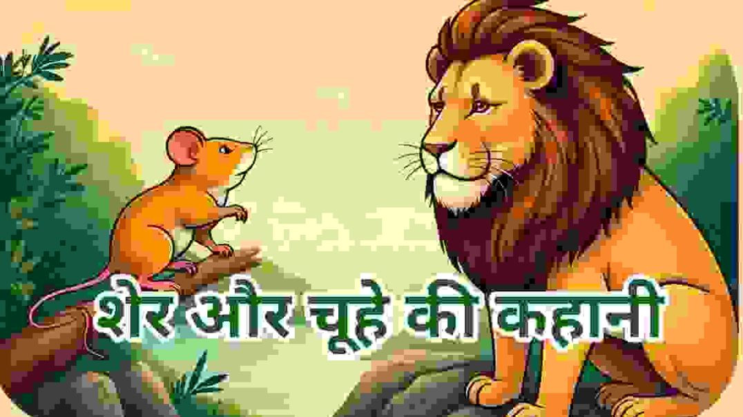 ⁣शेर और चूहा कहानी, moral stories in Hindi, पंचतंत्र की कहानियाँ, kids stories in Hindi, moral of the