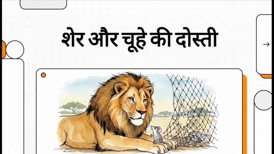 ⁣🦁 शेर और चूहे की दोस्ती: छोटा सा अहसान, बड़ा काम