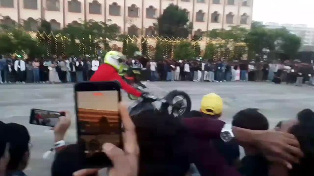 ⁣Bike stunts show in my college 🥳