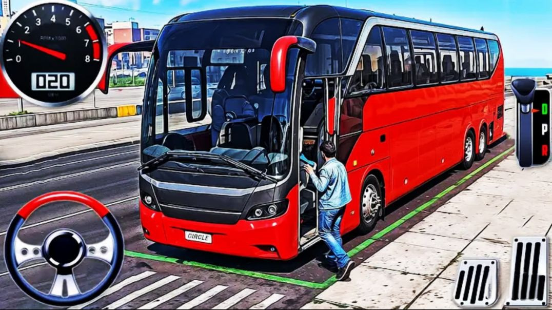 ⁣Real City Bus Driving 3D Euro Coach Bus Simulator Android Gameplay