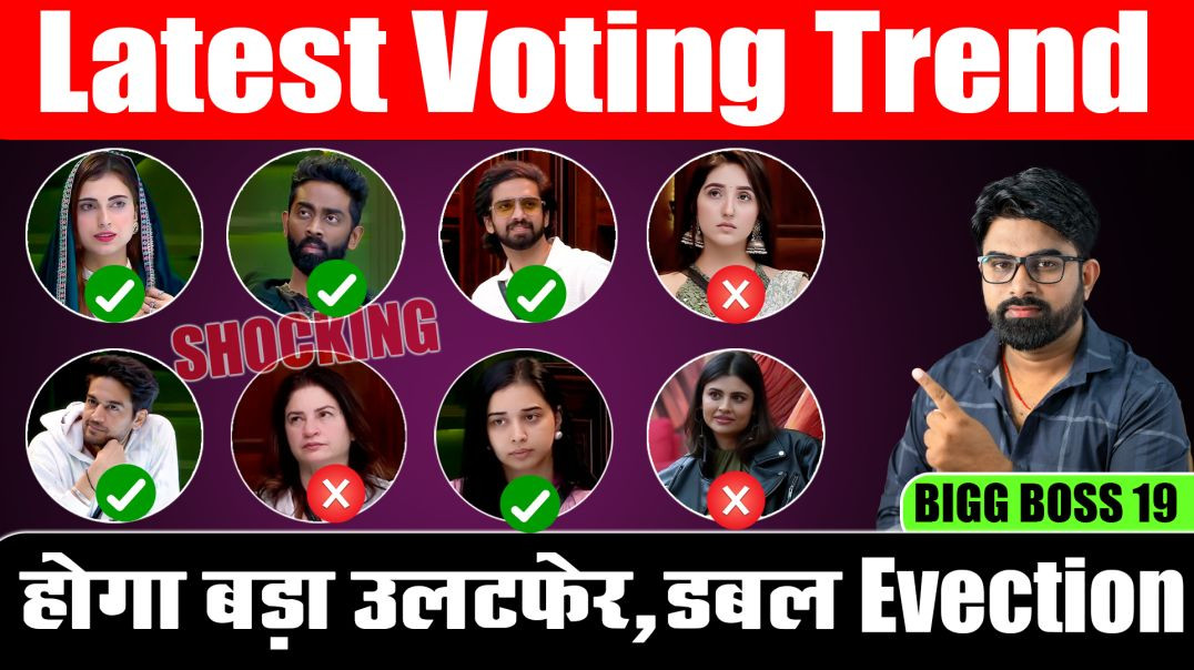 ⁣BIGG BOSS 19 LATEST VOTING TREND | DOUBLE EVECTION | KRISHNA REVIEW