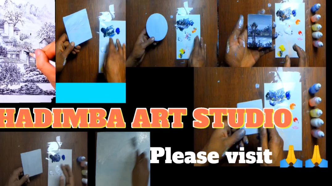 बिना ब्रश के उंगलियों से चित्र कैसे बनाएं #hadimbartstudio