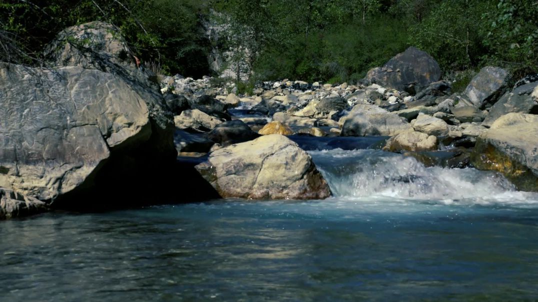 ⁣4K River stream sounds for sleeping | River sounds for relaxing, River running water sounds  ASMR