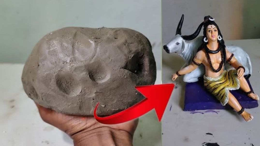 ⁣मिट्टी से भोलेनाथ बनाने सीखें __ Bholenath idol making | Bholenath idol making