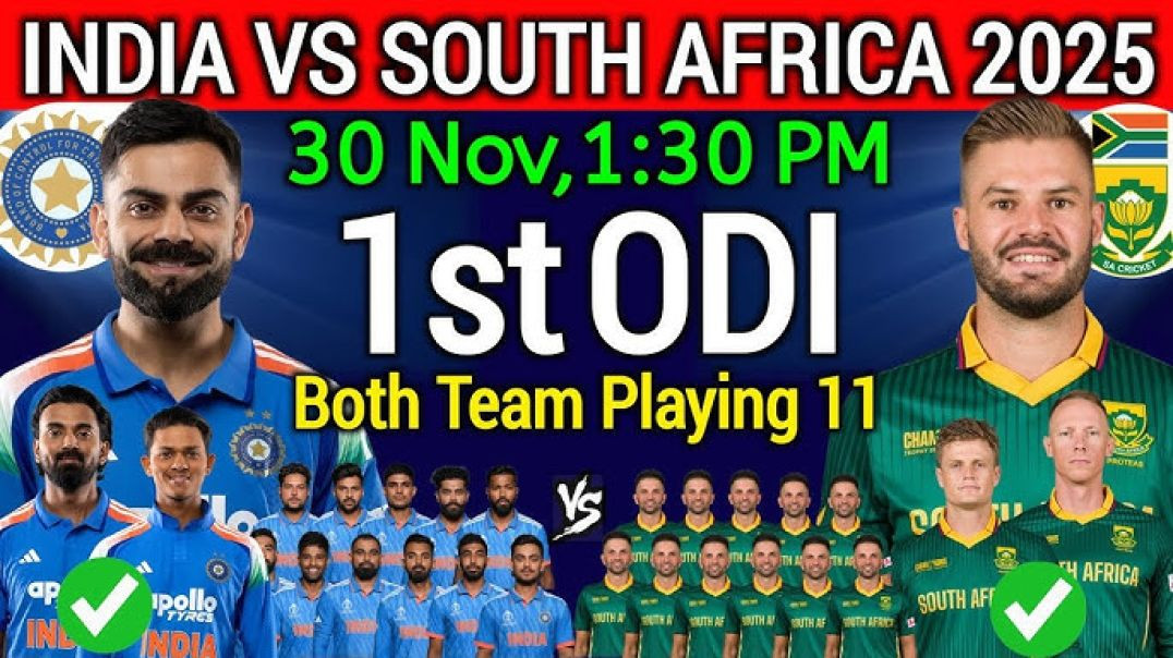 ⁣IND vs SA 2025, 1st ODI Match Highlights