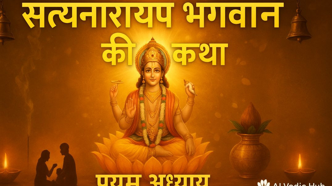 ⁣“श्री सत्यनारायण भगवान की कथा | प्रथम अध्याय | Satyanarayan Vrat Katha | AI Gyan Ganga”