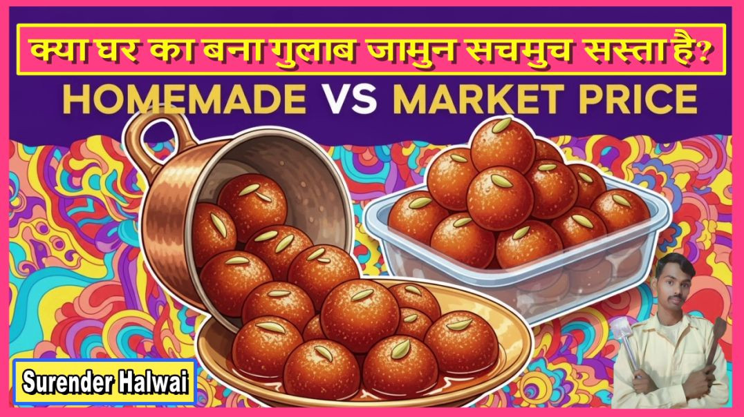 ⁣homemade gulab jamun vs market gulab jamun price / surender halwai