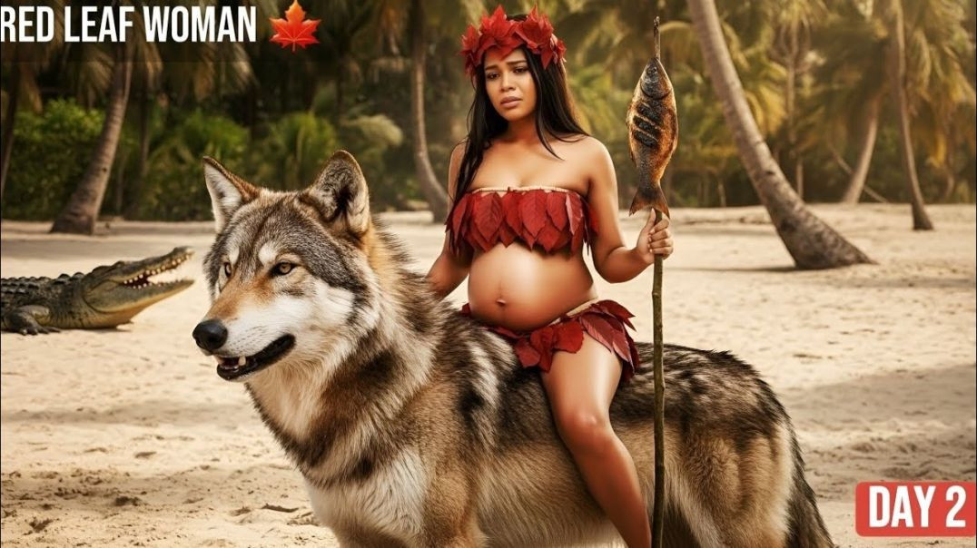 ⁣Red Leaf Woman 🍁 The Pregnant Survivor’s Battle with the Giant Wolf of the Stone Age (Day 2)