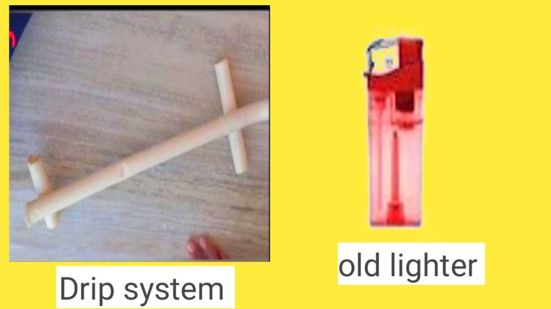 ⁣Drip system and old lighter use
