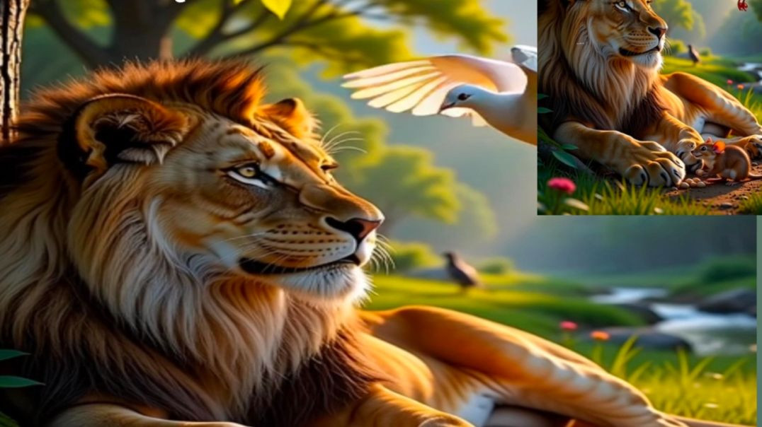 शेर कबूतर और चूहे की दोस्ती
