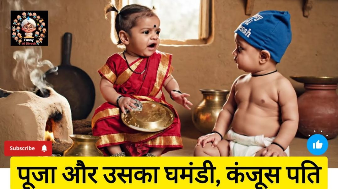 ⁣Pooja aur uska ghamandi,kanjoos pati  🥵🥵#indianwife #coupledrama #funnyvideo #lovevsego  #viralvideo