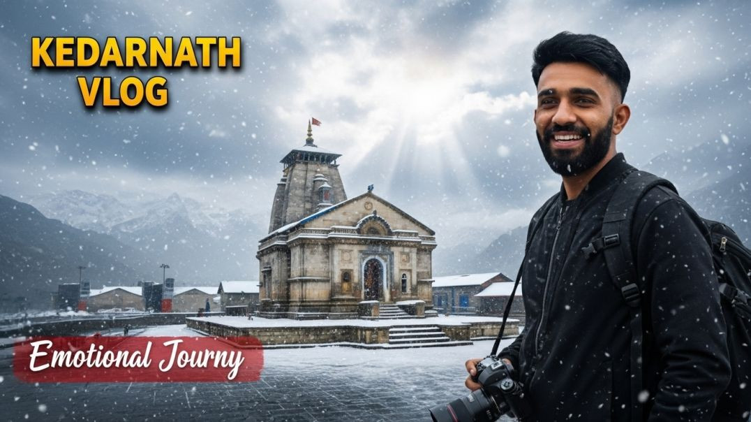 ⁣Finally Reached Kedarnath! 18-KM Trek | Har Har Mahadev 🔱 #vlog #travel #aivideo