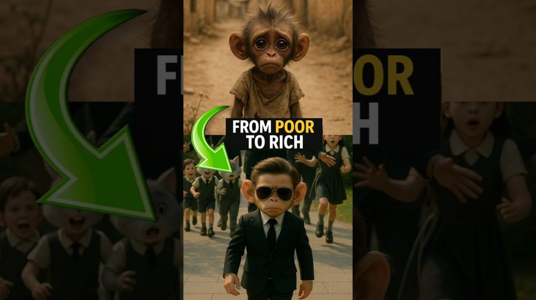 Poor Monkey 🐒 to Millionaire 💰– Rio’s Transformation #shorts #inspiration