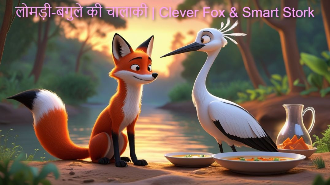 ⁣लोमड़ी-बगुले की चालाकी | Clever Fox & Smart Stork