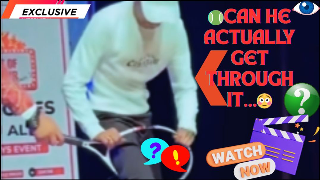 Man Bends Through a Tennis Racket! 😳🎾