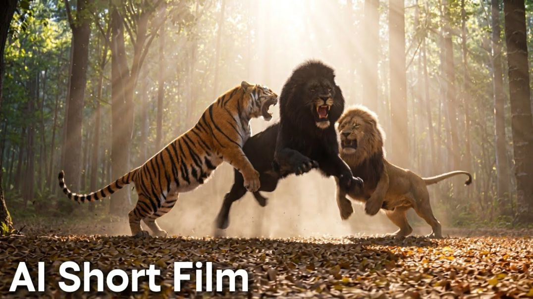 ⁣SIMBA and SHERE KHAN vs DARK LION – Shere Khan Saves Simba’s Family | AI Short Film
