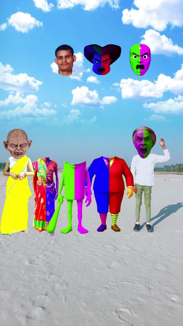 Dancing cute bhabhi, Scary Teacher 3D, Multi Colour, Dadi, Sahur &Me Correct Head Matching #shorts