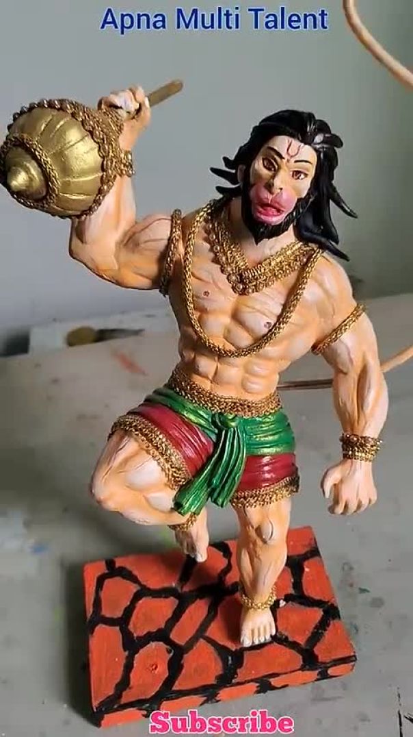 बजरंगबली मूर्ति कैसे बनाते हैं | Bajrangbali murti making |How to make bajrangbali #shorts