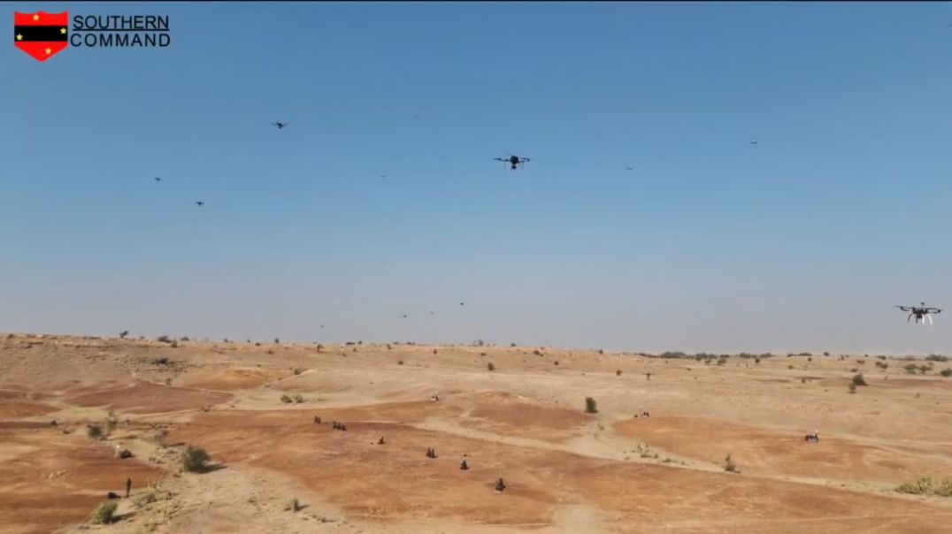 ⁣India. Military Drone systemSouthern command posted a video showing indigenous drone tech.   Motto- 