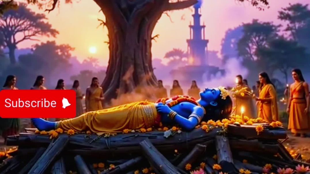 ⁣कृष्ण का 😭अंतिम संस्कार कहां हुआ?भगवान कृष्ण का अंतिम संस्कार कैसे हुआ था || 😭shri krishna ka antim 