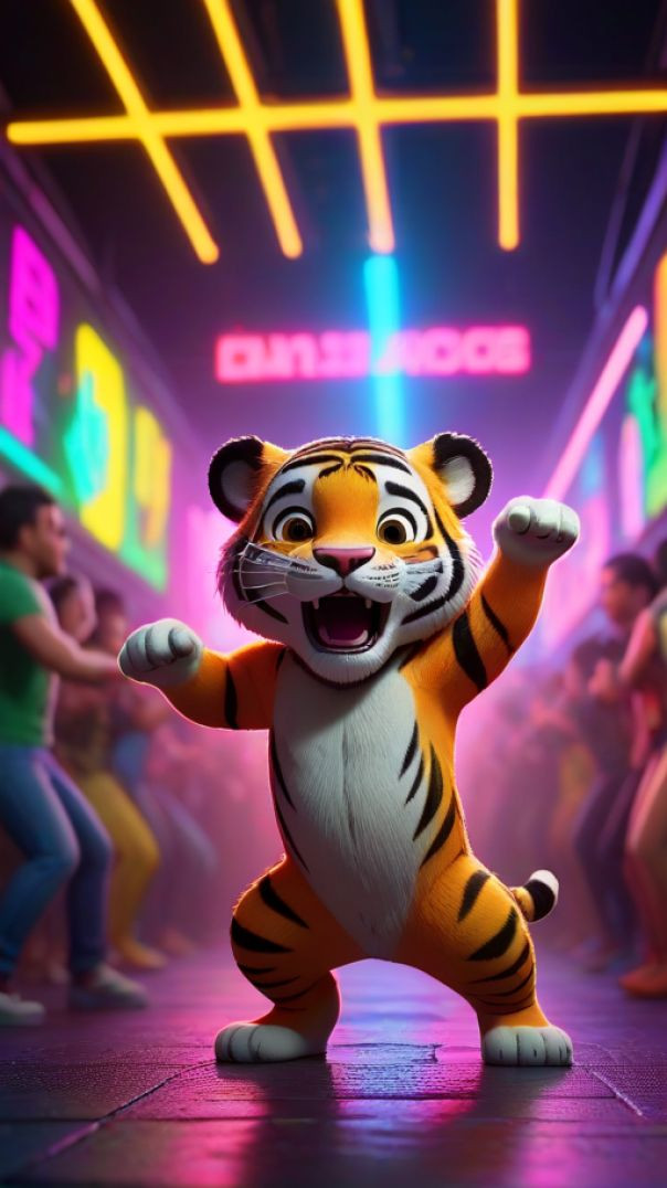 Big Tiger Cat Dancing Like a Pro – You Can’t Stop Watching!