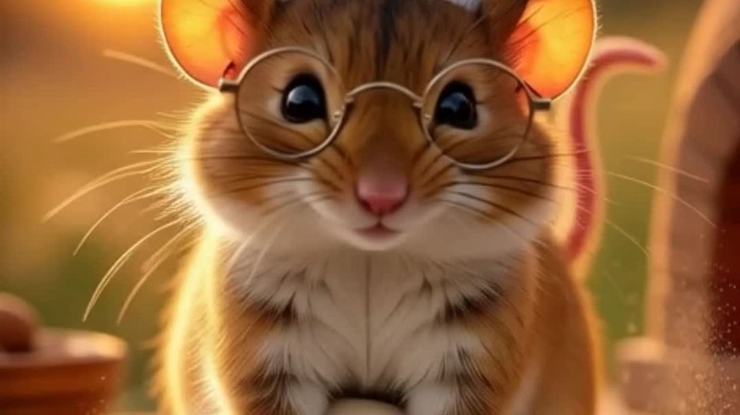 ⁣Mice is making a Roti