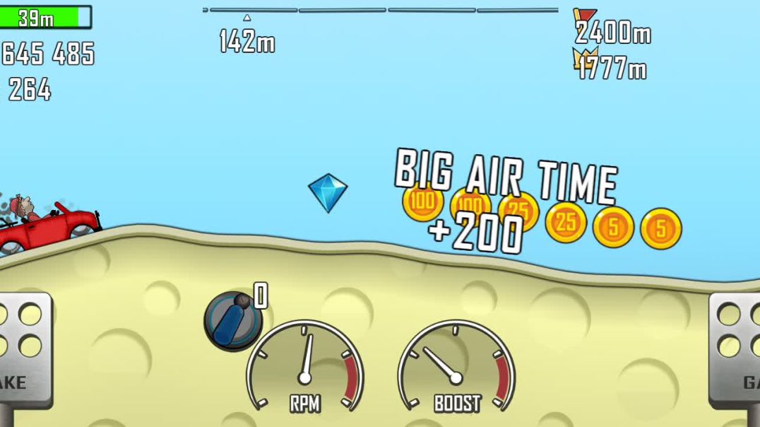 ⁣Hill Climb Racing Game Gameplay