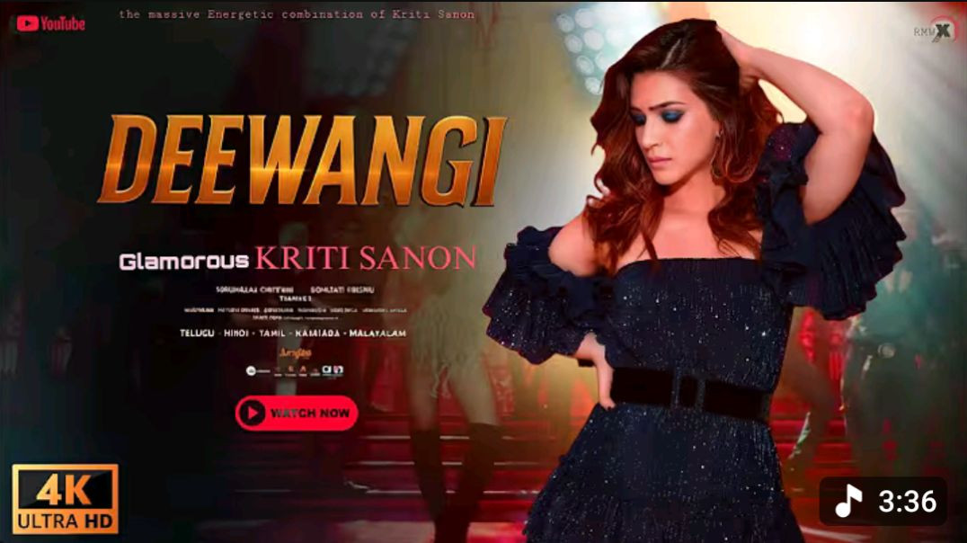 ⁣🔥 DEEWAANGI (Official Video) KRITI SANON _ NEW BOLLYWOOD SONG _ LETEST HINDI SONG 2025 _ 4K Ultra HD