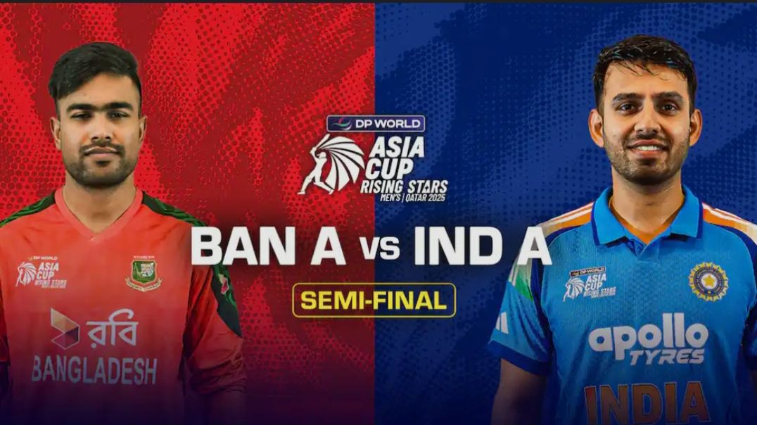 ⁣Bangladesh A vs India A  Semi Final MatchHighlights DP World Asia Cup Rising Stars 2025