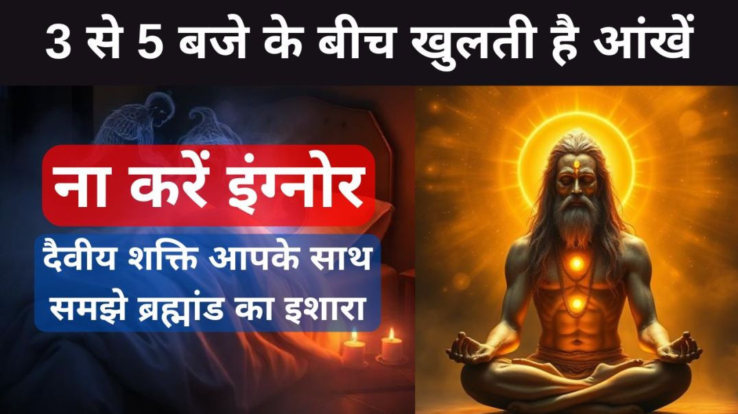 3 से 5 बजे के बीच खुलती है आंखें..ना करें इंग्नोर.. दैवीय शक्ति आपके साथ..समझे ब्रह्मांड का इशारा