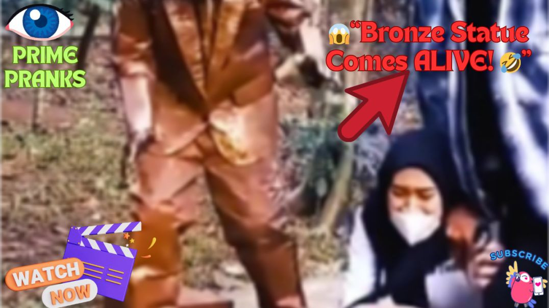 ⁣Prime Pranks: Bronze Statue Comes Alive 😱
