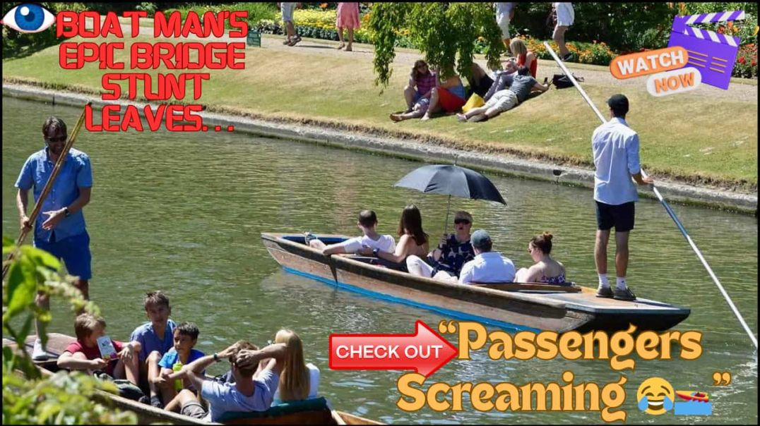 ⁣Boatman’s Epic Bridge Stunt Leaves Passengers Screaming 😂🚤”