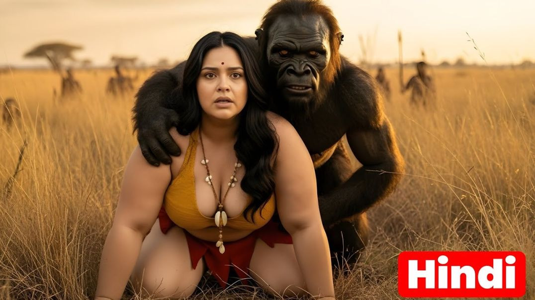⁣Millions of Years Ago _ Women’s Tribe Catches Male Hominid Who Entered Their Territory Hindi Dubbed