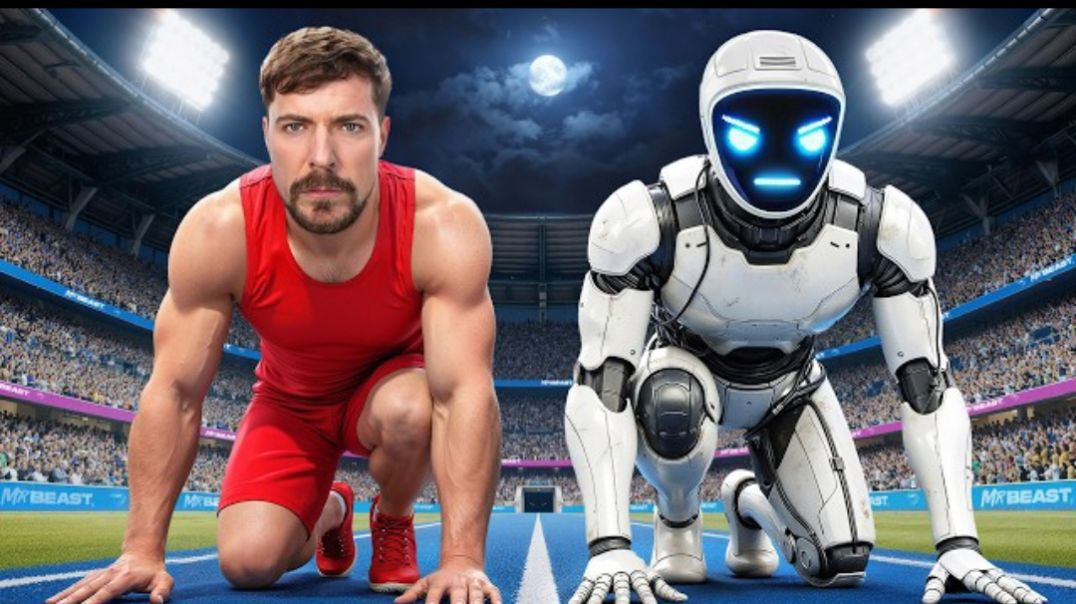 ⁣Fastest man vs robot! |Mrbeast hindi