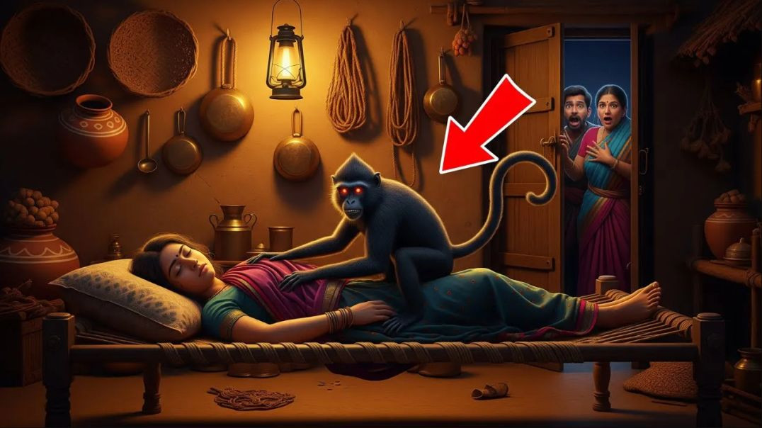 ⁣रात में लड़की के कमरे में घुस आया ये काला बंदर - फिर जो हुआ देखकर सब दंग रह गए