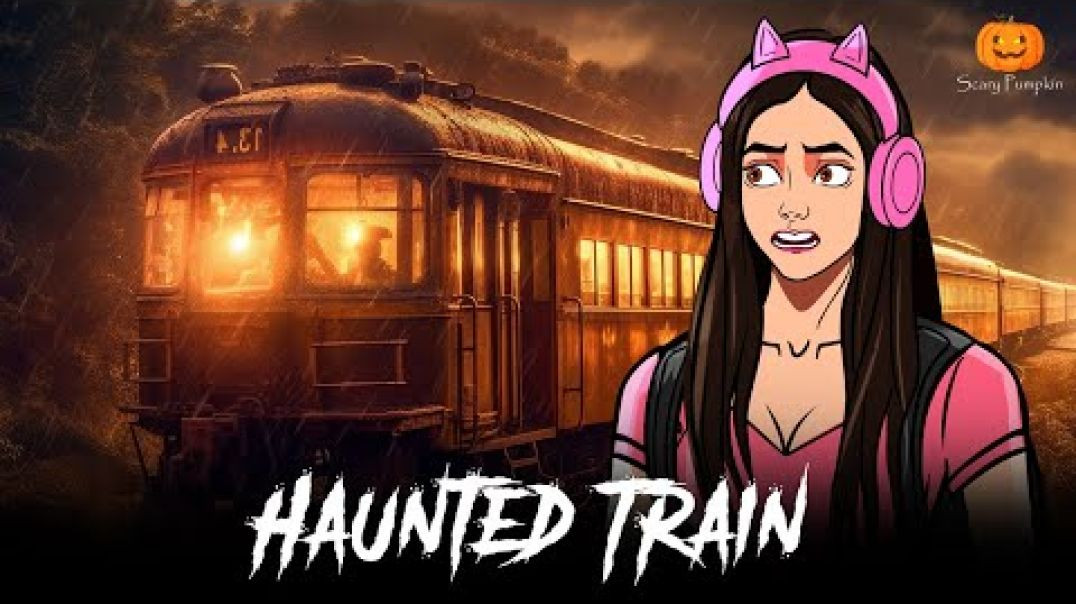 ⁣Haunted Train _ Bhutia Train _ Scary Pumpkin _ Hindi Horror Stories _ Animated Stories