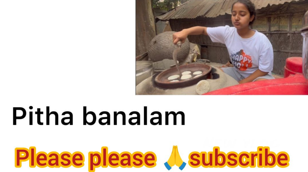 ⁣⁣First time pitha banalam Bengali vlog Jyoti vlog tube