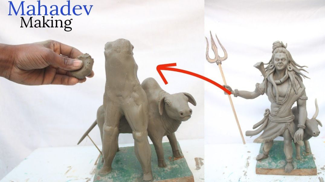 ⁣महादेव मूर्ति बनाने सीखें __ mahadev idol making at home __ murti kaise banaye(720P_60FPS)