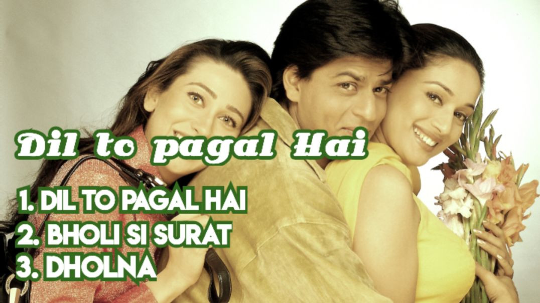 ⁣Dil to pagal hai movie full song, Shahrukh Khan, Madhuri Dixit, Karishma Kapoor, Evergreen song