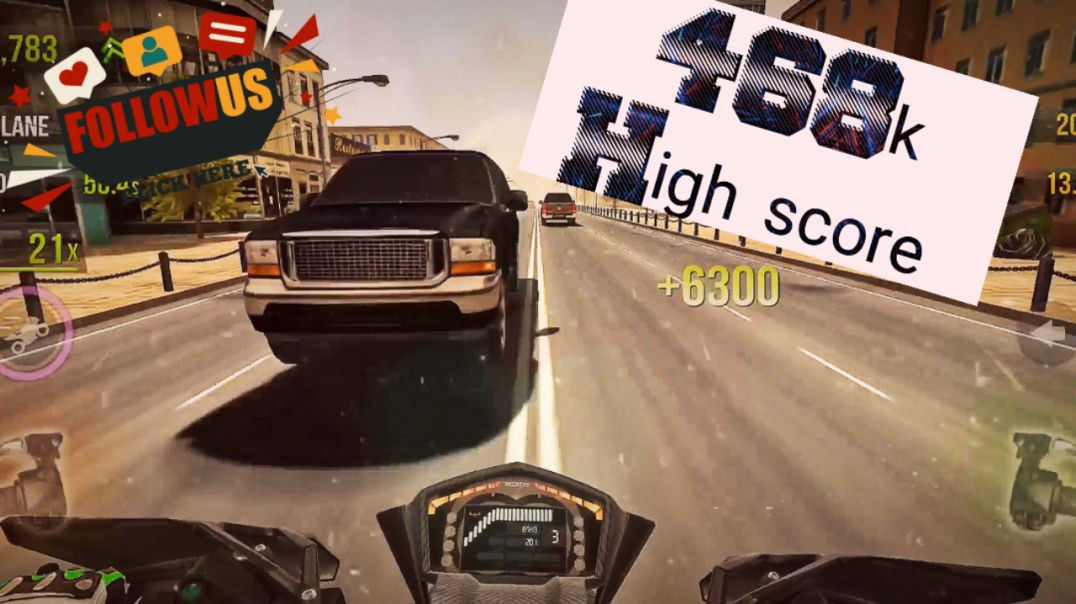 ⁣468K Score Run! Valkyrie Bike Endless 2-Way City – Traffic Rider