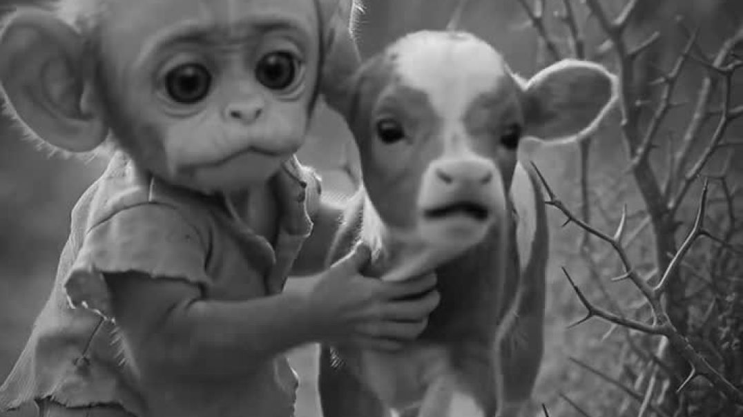 ⁣Monkey child video